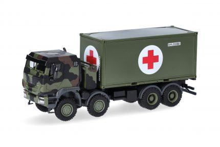 Vorbestellung herpa 747219-002 Iveco Trakker 8x8 LKW mit 20 ft. Container "Bundeswehr" 1:87 NEU + OVP