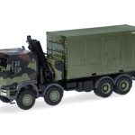 Vorbestellung herpa 747288-002 Iveco Trakker 8x8 LKW mit Kran 20 ft. Container "Bundeswehr" 1:87 NEU + OVP