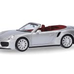 Vorbestellung herpa 038928-003 Porsche 911 (991) Turbo Cabrio - dolomitsilber 1:87 NEU + OVP