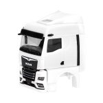 Vorbestellung herpa 086318 Teileservice: Fahrerhaus MAN eTGX GM mit Windleitblechen und Spiegelkamera - weiß (2 Stück) 1:87 NEU + OVP
