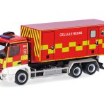 Vorbestellung herpa 099233 Mercedes-Benz Arocs M Wechsellader-LKW 3achs "Pompiers Cellule Rehab" (B) 1:87 NEU + OVP