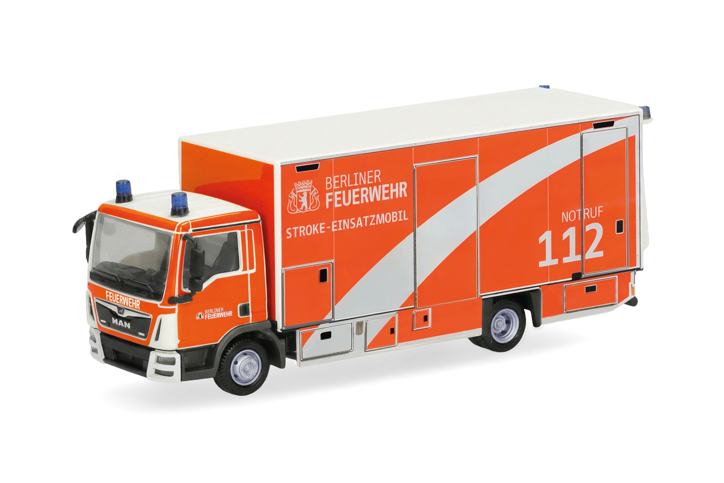 099288 Vorbestellung herpa 099288 MAN TGL Euro 6c Koffer-LKW "Berliner Feuerwehr/Stroke-Einsatzmobil" 1:87 NEU + OVP – Bild 1