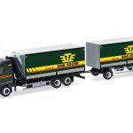 Vorbestellung herpa 320504 Volvo FH 2020 Flachdach Planen-Hängerzug mit Kran "Emil Egger" (CH) 1:87 NEU + OVP