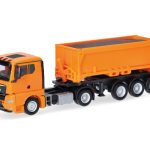 Vorbestellung herpa 321310 MAN TGX GN Abraummulden-Sattelzug mit Ladegut - kommunalorange 1:87 NEU + OVP