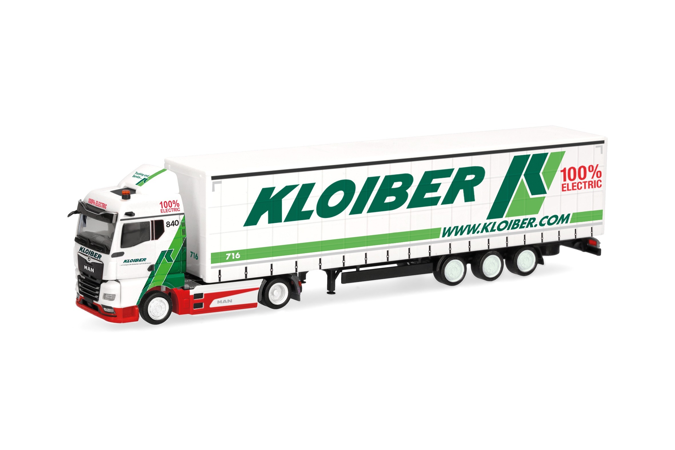 321365 Vorbestellung herpa 321365 MAN eTGX GM Jumboplanen-Sattelzug "Kloiber" 1:87 NEU + OVP – Bild 1