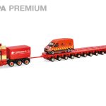 Vorbestellung herpa 960991 HERPA PREMIUM "Torben Rafn" Schwerlast-Set -  MAN TGX GX 4a mit Tiefladeanhänger 12a u. MAN TGE 1:87 NEU + OVP