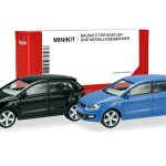 Vorbestellung herpa 014366 MiniKit VW Polo 5-türig (2014) - cornflower blue und schwarz 1:87 NEU + OVP