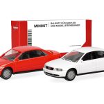 Vorbestellung herpa 014380 MiniKit Audi A4 Limousine - weiß und rot 1:87 NEU + OVP