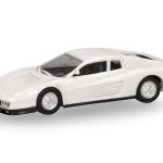 Vorbestellung herpa 025027-002 Ferrari Testarossa (Motorabdeckung zum Öffnen) - bianco 1:87 NEU + OVP
