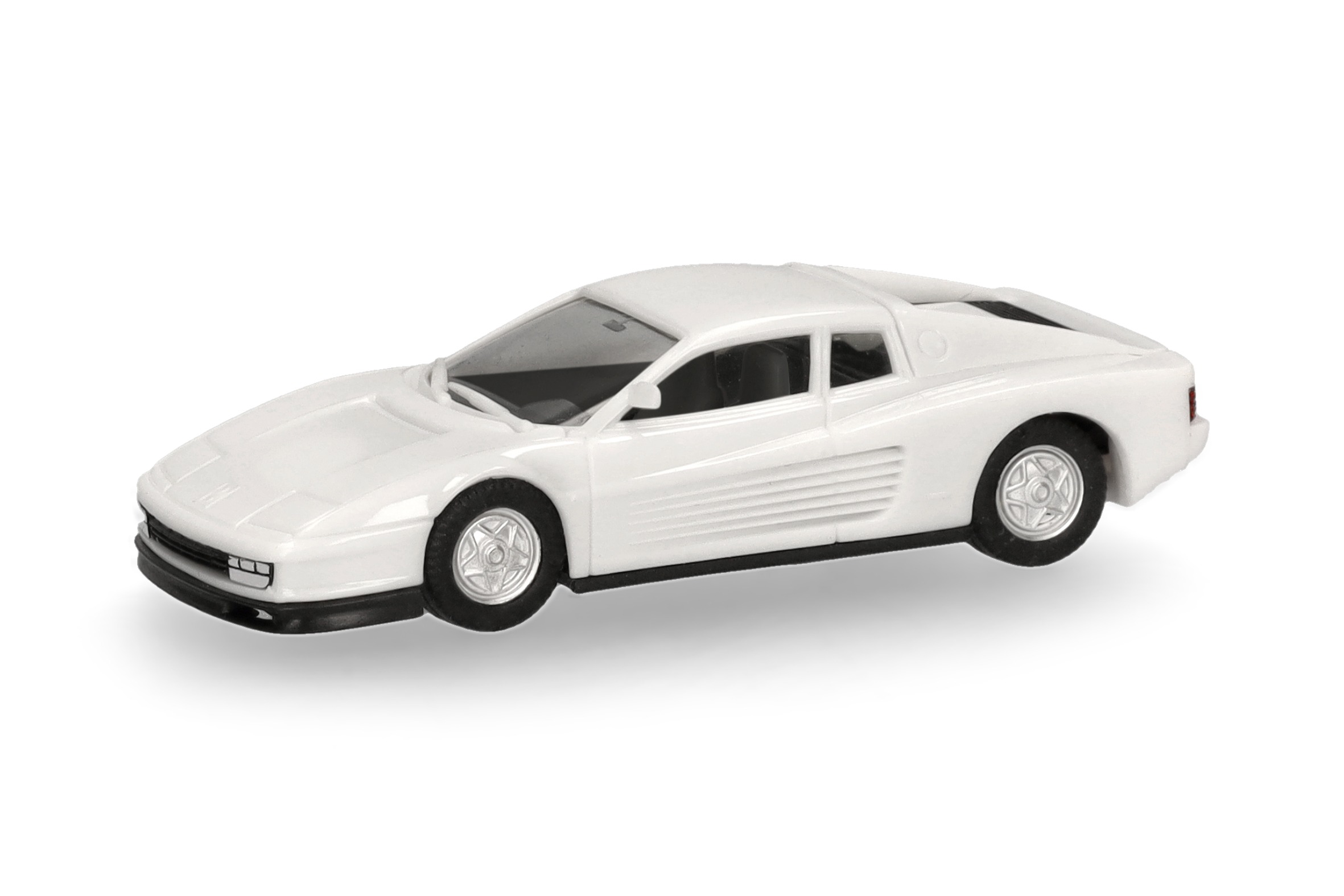 025027-002 Vorbestellung herpa 025027-002 Ferrari Testarossa (Motorabdeckung zum Öffnen) - bianco 1:87 NEU + OVP – Bild 1
