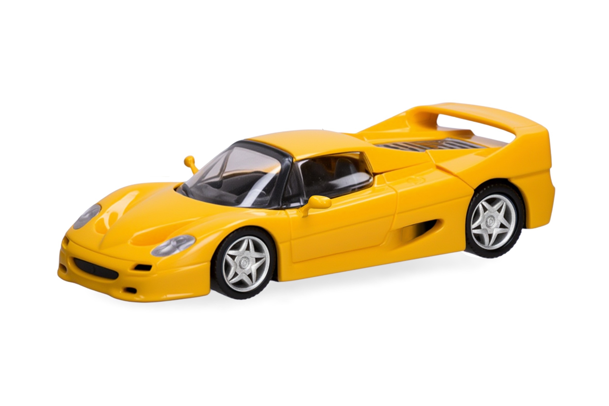 025485-003 Vorbestellung herpa 025485-003 Ferrari F50 (Motorabdeckung zum Öffnen) - gelb (giallo modena) 1:87 NEU + OVP – Bild 1