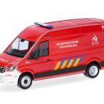 Vorbestellung herpa 099387 VW Crafter Kasten Hochdach "Feuerwehr Interventions Techniques Belgien" (B) 1:87 NEU + OVP