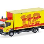 Vorbestellung herpa 099448 Mercedes-Benz Atego 13 Koffer-LKW mit Ladebordwand "Rettungsdienst Feuerwehr Bremen - Logistik" 1:87 NEU + OVP