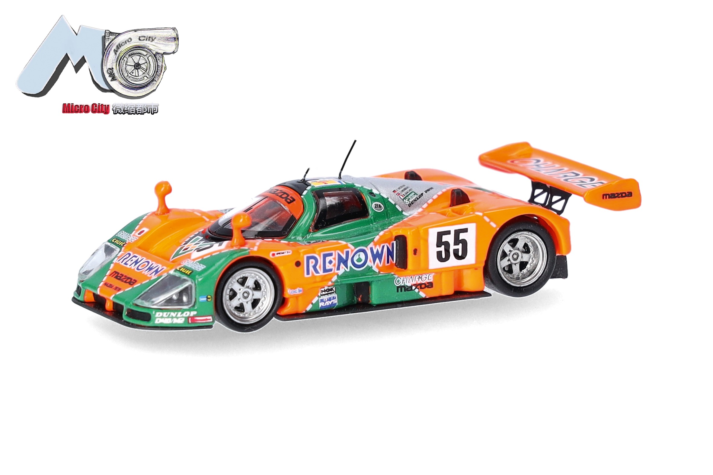 87MC000080 Vorbestellung MicroCity87 87MC000080 Mazda 787B "55" - orange - grün 1:87 NEU + OVP – Bild 1