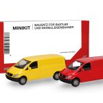 Vorbestellung herpa 014243-002 MiniKit Mercedes-Benz Vito Kasten 2002 -ginstergelb/rot 1:87 NEU + OVP