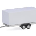 Vorbestellung herpa 052627-005 PKW-Planenanhänger 2achs - weiß 1:87 NEU + OVP