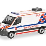 Vorbestellung herpa 099486 Mercedes-Benz Sprinter 18 Bus Flachdach "Berufsrettung Wien" (A) 1:87 NEU + OVP