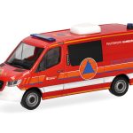 Vorbestellung herpa 099561 Mercedes-Benz Sprinter 18 Halbbus Flachdach "Feuerwehr Hamburg/CBRN-ErKW" 1:87 NEU + OVP