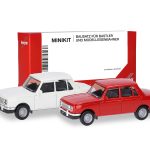 Vorbestellung herpa 013918-003 MiniKit Wartburg 353 66 Limousine - weiß/verkehrsrot (2 Stück) 1:87 NEU + OVP