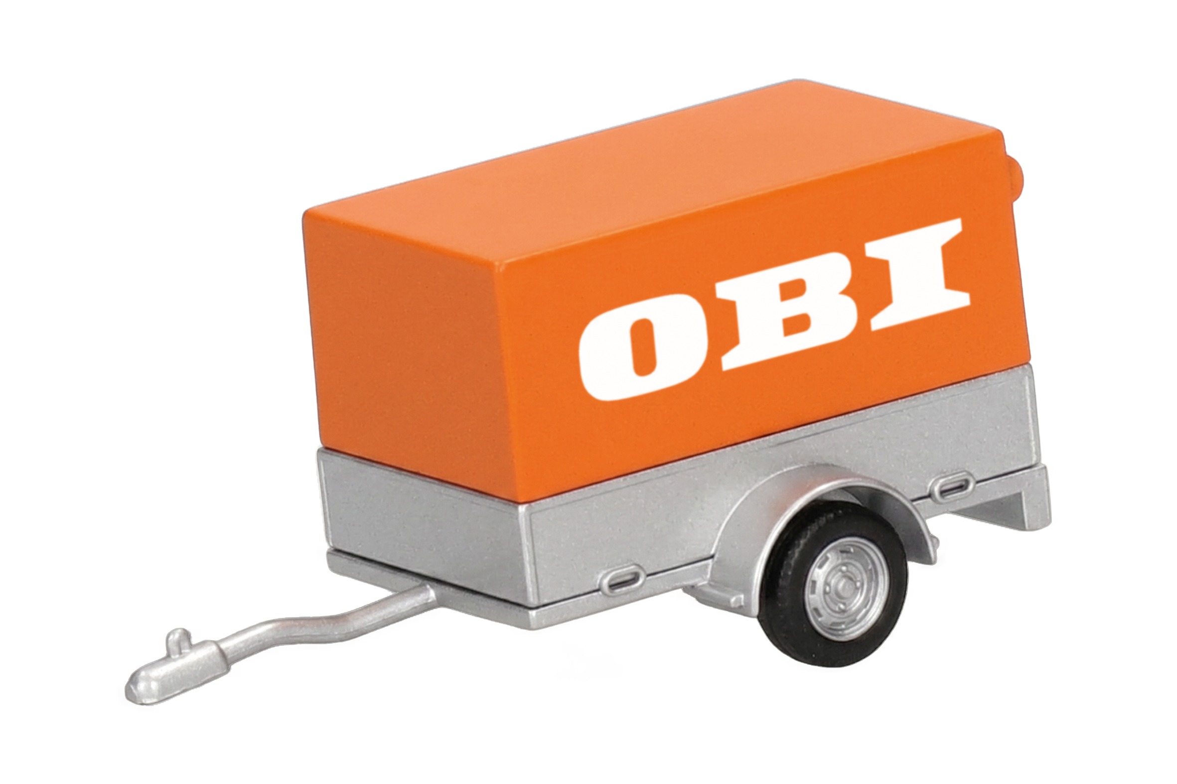 054546 Vorbestellung herpa 054546 PKW Planen-Anhänger "OBI" 1:87 NEU + OVP – Bild 1