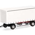 Vorbestellung herpa 077156 Gardinenplanen-Anhänger 7 -45m 2achs mit separatem Unterfahrschutz offen 1:87 NEU + OVP