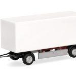 Vorbestellung herpa 077163 Koffer-Anhänger 7 -45m 2achs mit separatem Unterfahrschutz geschlossen  1:87 NEU + OVP