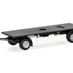 Vorbestellung herpa 086424 Teileservice Hängerfahrgestell Festaufbau 7 -45m mit separatem Unterfahrschutz geschlossen, schwarz (2 Stück) 1:87 NEU + OVP