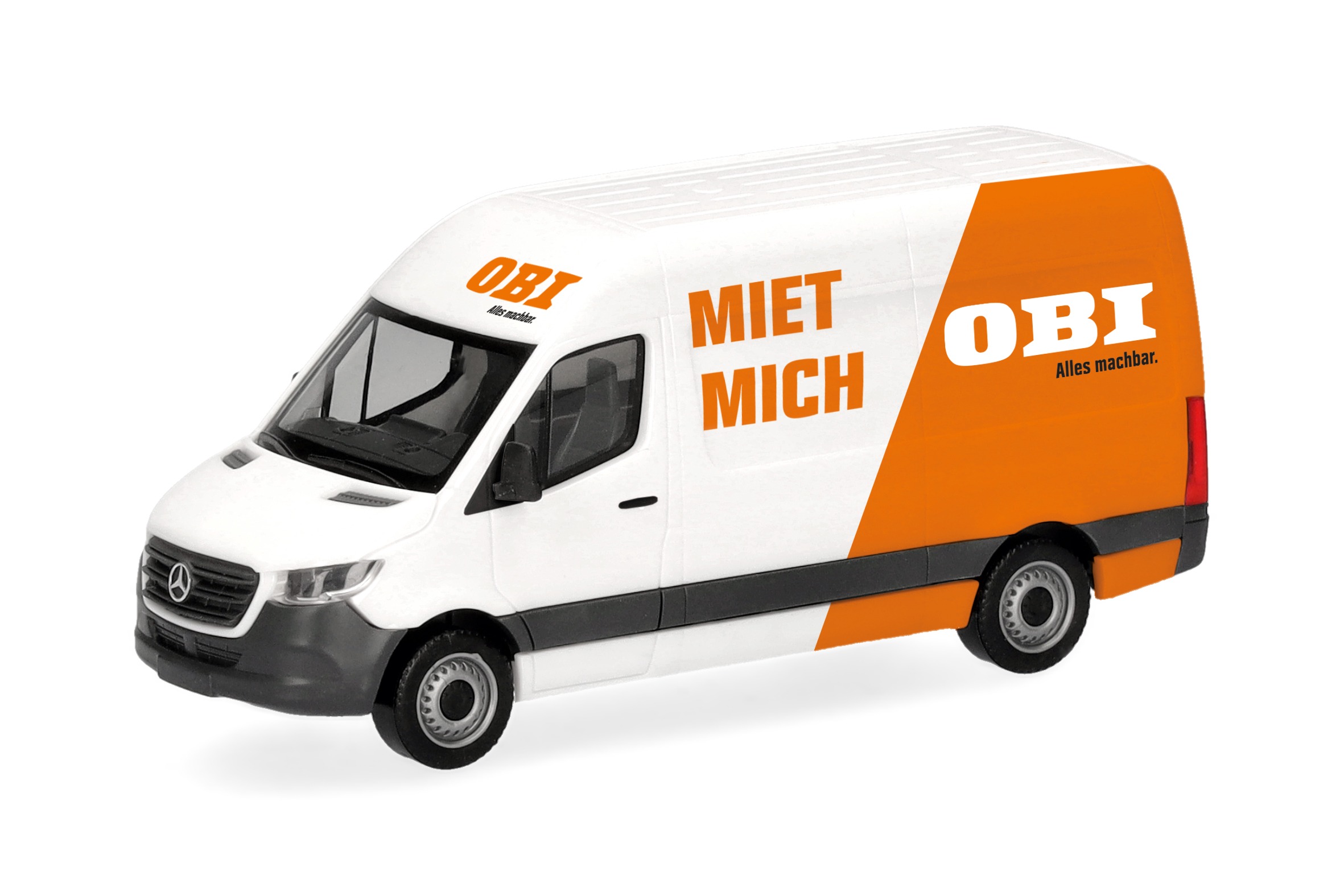 099714 Vorbestellung herpa 099714 Mercedes-Benz Sprinter Kasten Hochdach "OBI" 1:87 NEU + OVP – Bild 1