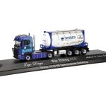 Vorbestellung herpa 122382 Scania CS 20 Niedrigdach mit Pipes Tankcontainer-Sattelzug "Ingo Dinges" 1:87 NEU + OVP