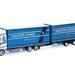 Vorbestellung herpa 322034 Scania CS 20 Hochdach Volumengardinenplanen-Hängerzug "Spedition Höhner" 1:87 NEU + OVP