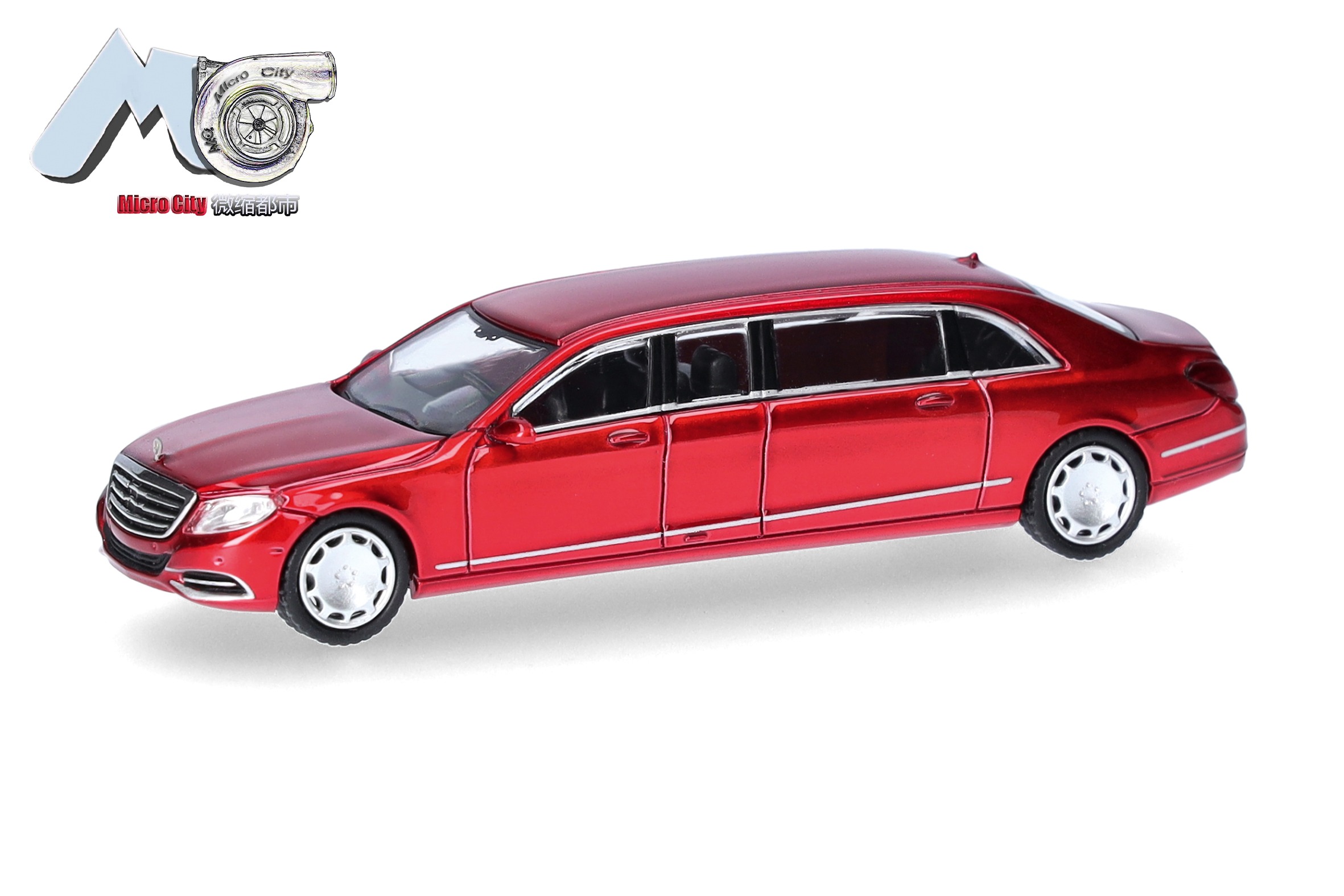 87MC000136 Vorbestellung herpa MicroCity87 87MC000136 Mercedes-Benz S600 Pullmann (W221) - weinrot (wine red) 1:87 NEU + OVP – Bild 1