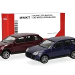 Vorbestellung herpa 012836-003 MiniKit Porsche Cayenne Turbo - rot und meerblau (2 Stück) 1:87 NEU + OVP