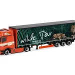 Vorbestellung herpa 322423 Mercedes-Benz Actros L ProCabin Gigaspace Lowliner-Gardinenplanen-Sattelzug "Ferntrans Haas/Wilde Tour" 1:87 NEU + OVP